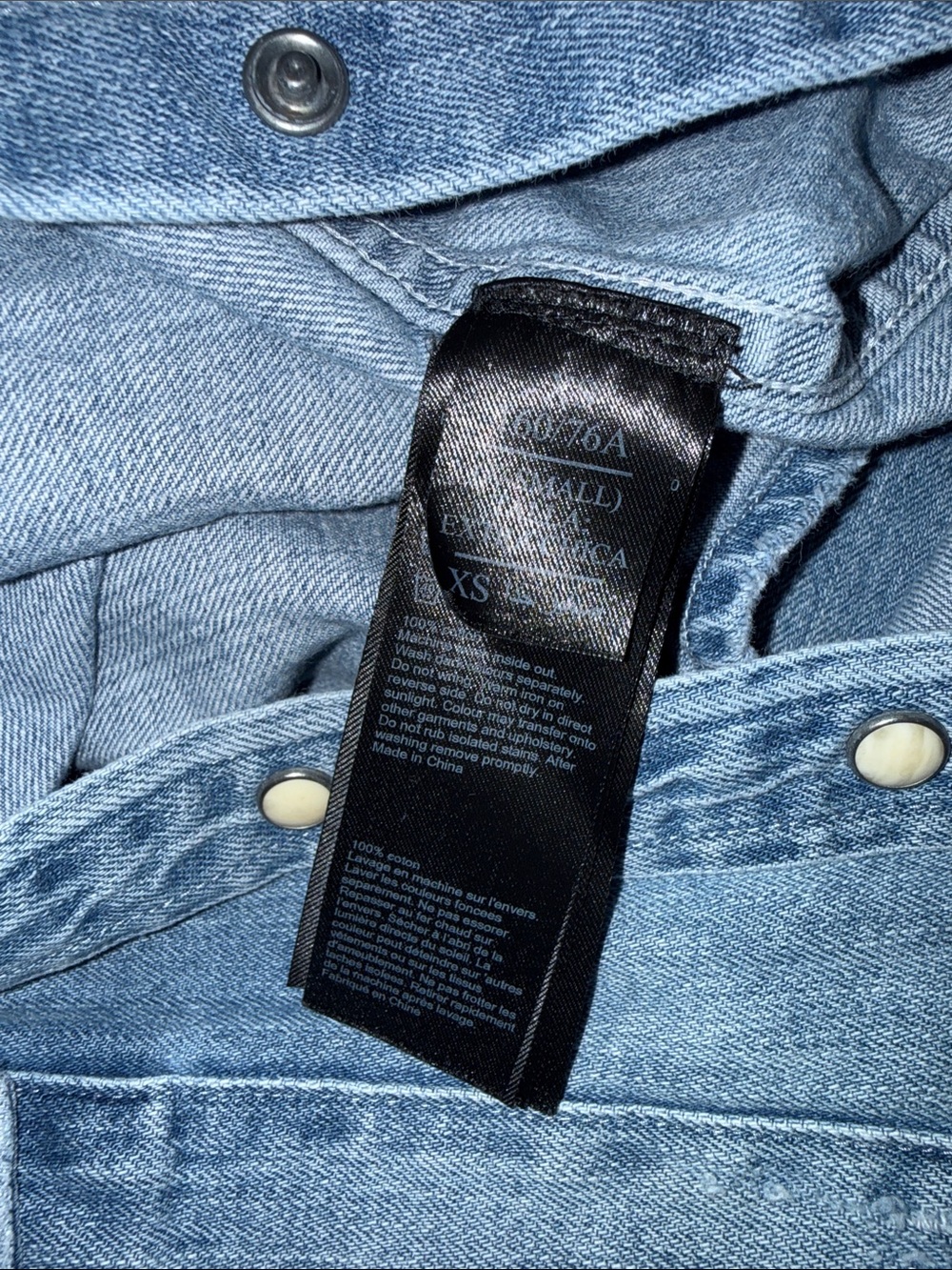All Saints Oversized Faded Blue Denim Shirt Jacket - Picture 4 of 5